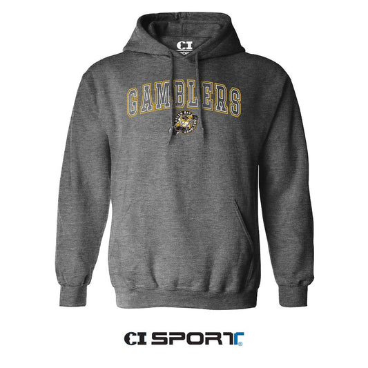 Charcoal Scholarly Embroidered Hood