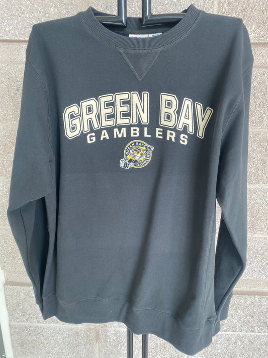 Black Chain Sanded Premium Fleece Crew