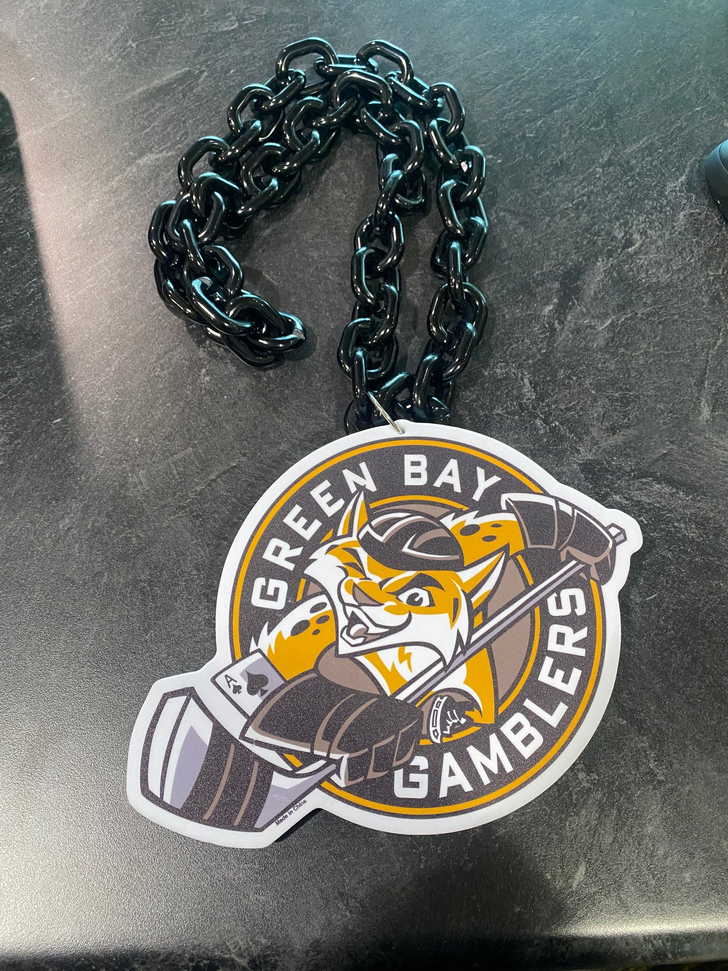 Black Big Logo Chain
