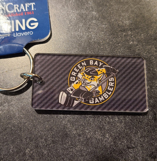 Key Ring Carbon Ace Logo