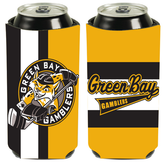 Gold Stripe 16oz Can Cooler