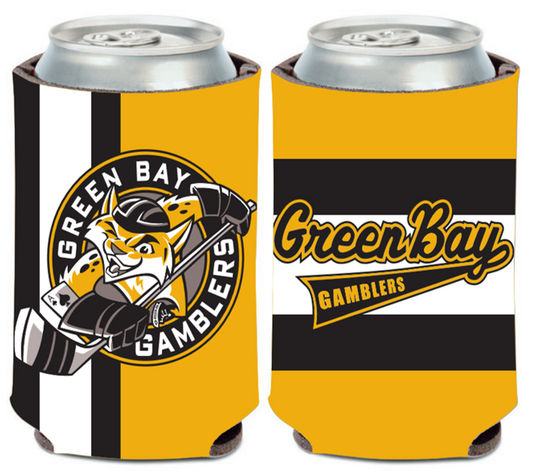 Gold Stripe Can Cooler - 12oz