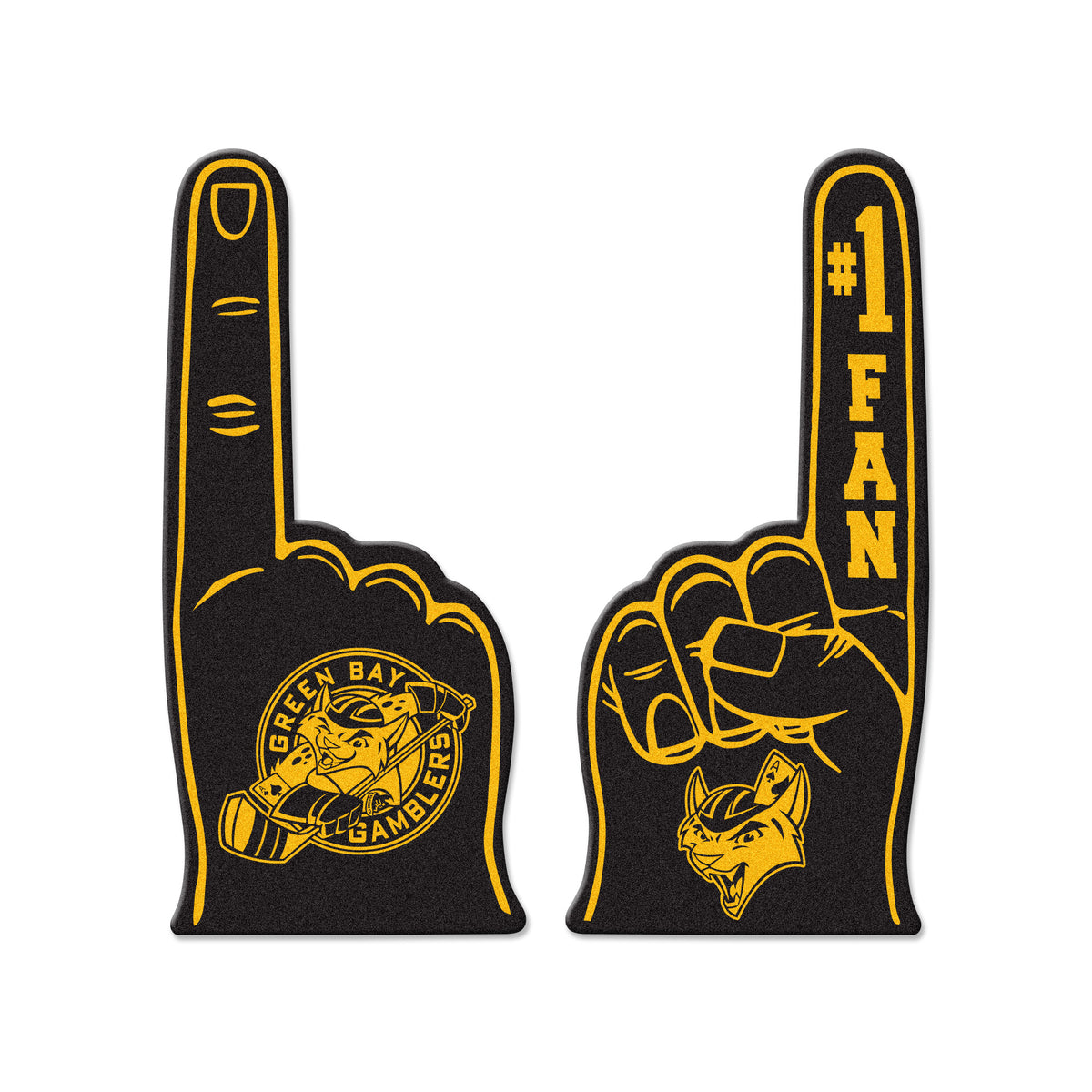 Gamblers Black Foam Finger