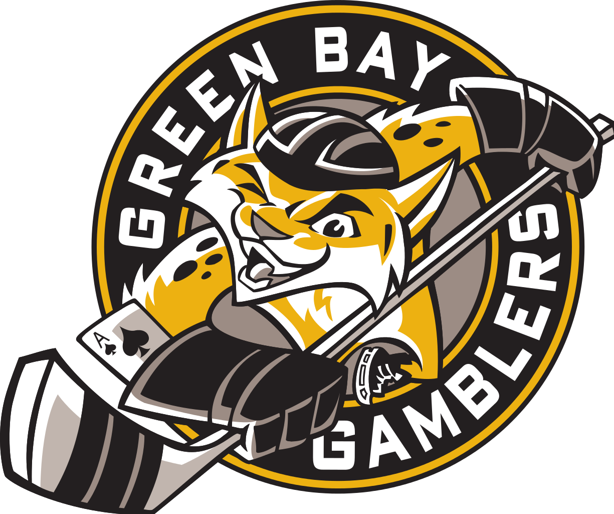 GREEN BAY GAMBLERS Minor League Hockey Jersey adult small puck LOT SP