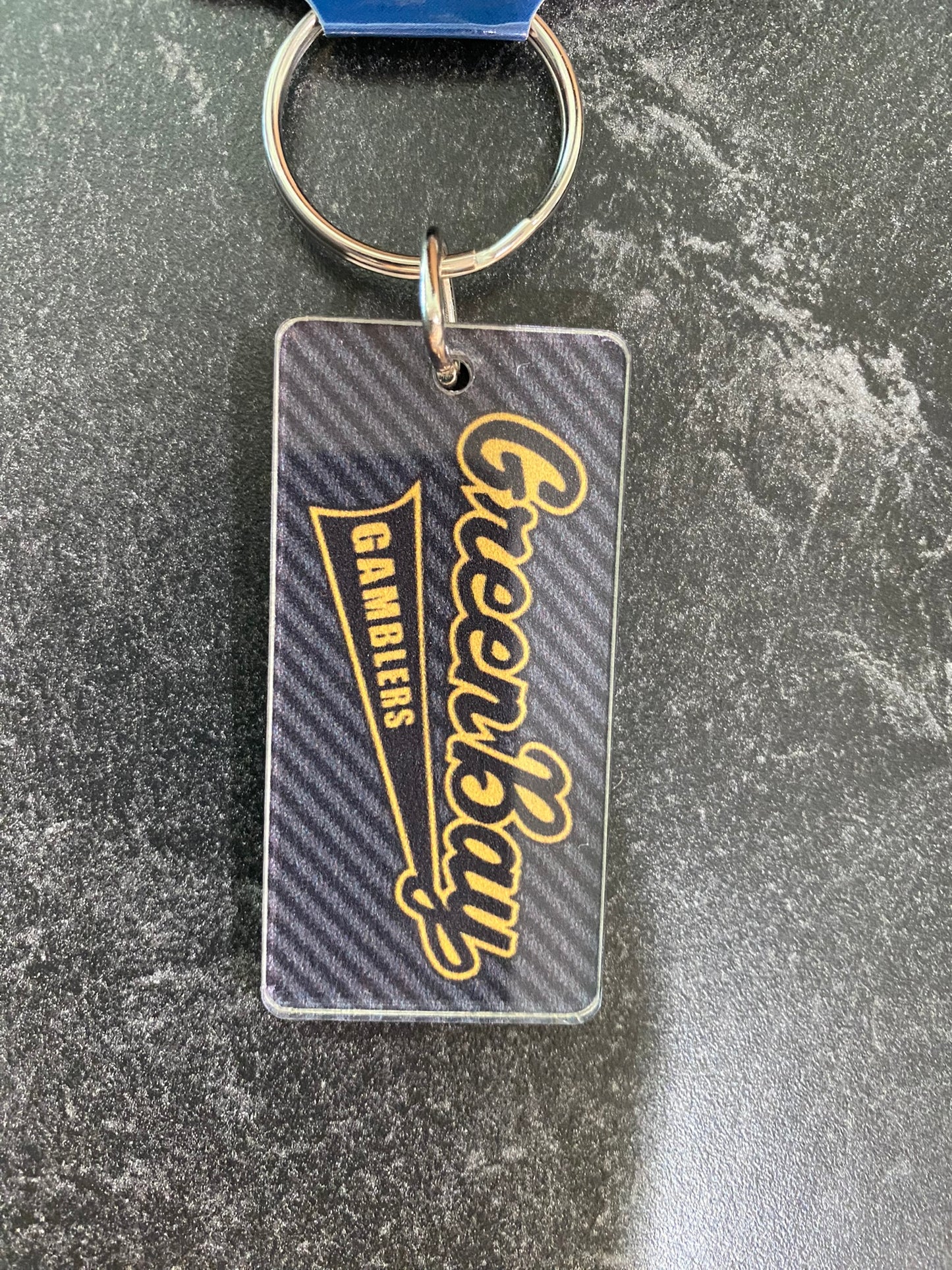 Key Ring Carbon Script